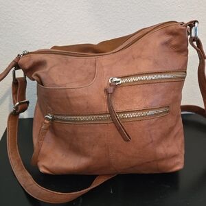Brown Leather Crossbody Bag